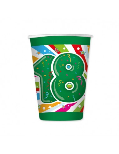 Bicchieri carta 200 cc. - 18 anni -...