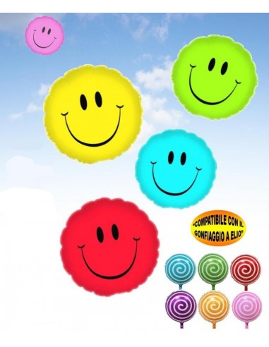 Palloncino mylar rotondo Smile &...