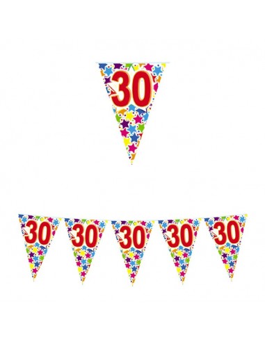 Festone bandierine pvc 30 anni - Mt. 6