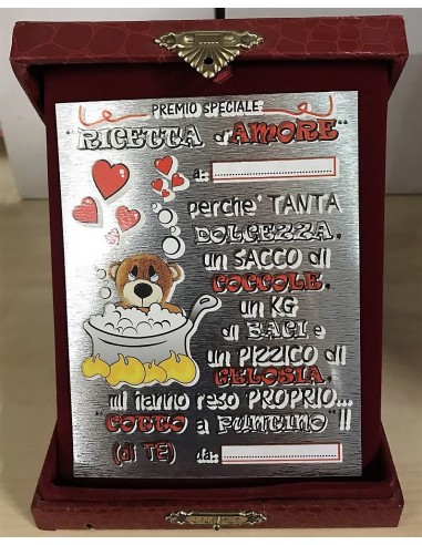 Targa con cofanetto rettangolare...