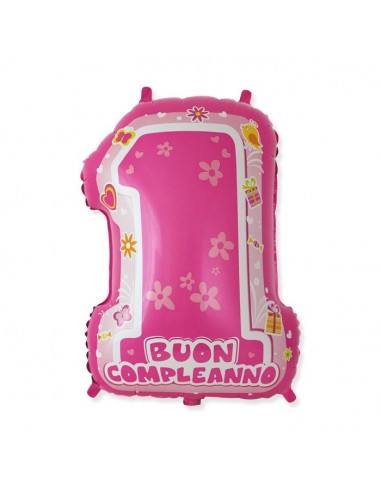 Palloncino mylar "One Pink" Cm. 45x62...
