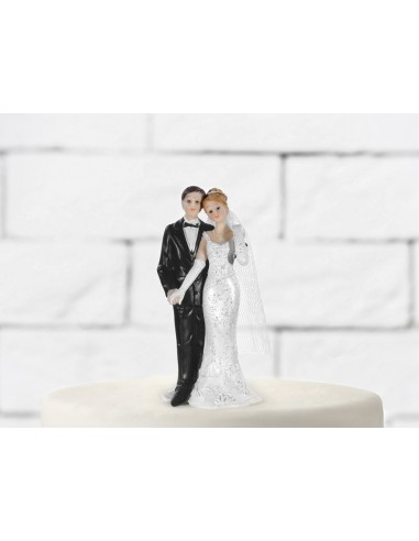 Cake topper resina sposi Cm. 11