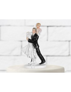 Cake topper resina sposi...