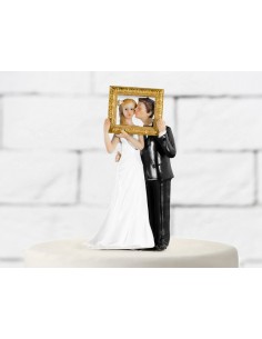 Cake topper resina sposi...