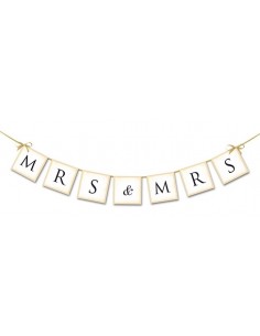 Festone banner Mrs & Mrs