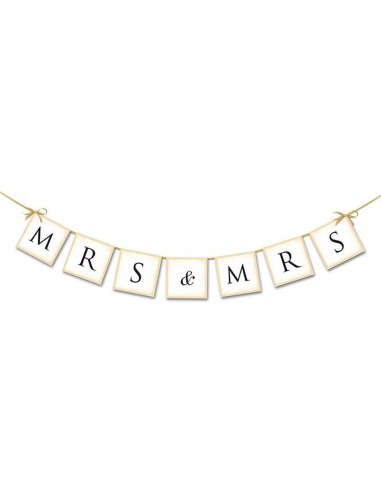 Festone banner Mrs & Mrs