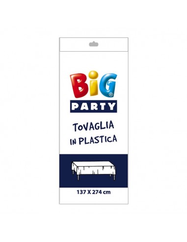 Tovaglia plastica Cm. 137x274 - Bianca