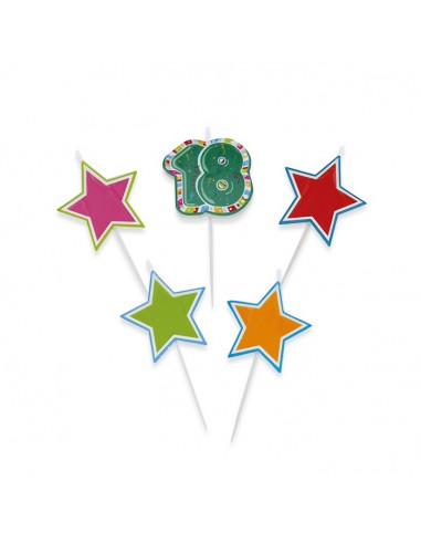 Candeline per torta picks "18 Anni"...