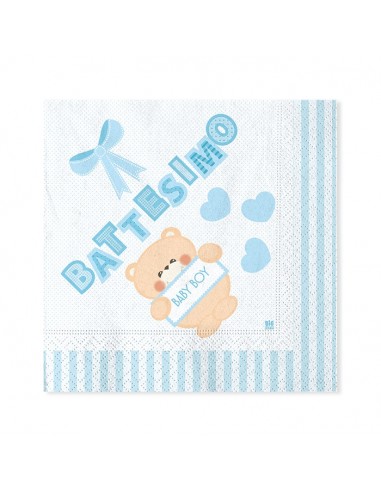 Tovaglioli carta Cm. 33x33 Battesimo...