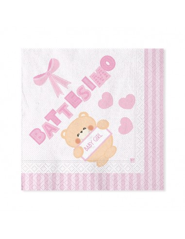 Tovaglioli carta Cm. 33x33 Battesimo...