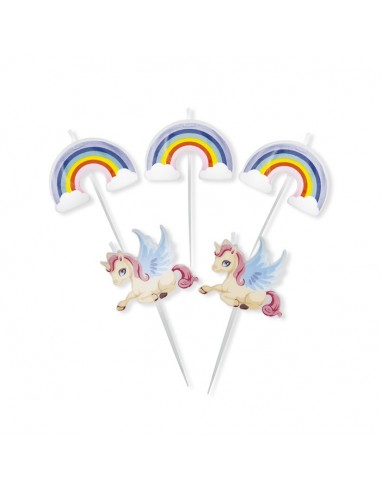 Candeline per torta picks "Unicorno /...