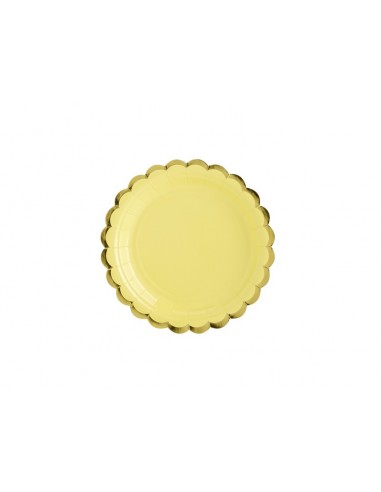 Piatto carta ondulato con bordo oro...