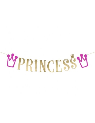 Festone scritta "Princess" gold Cm....