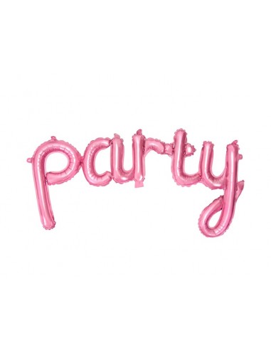Palloncino mylar scritta "Party" rosa...