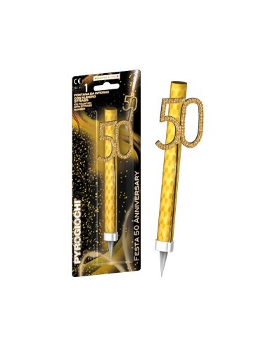 Candela flumbè con numero strass - 50