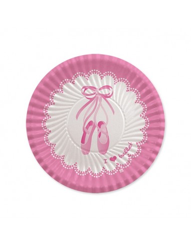 Piatti carta Cm. 18 - I Love Ballet -...
