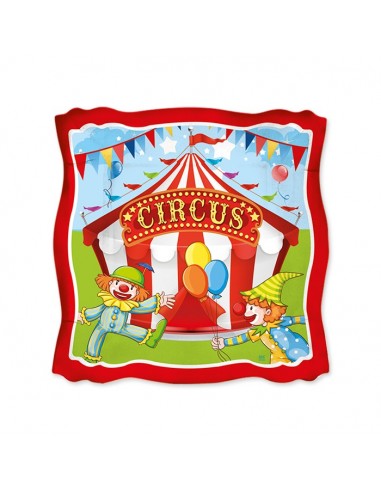 Piatti carta Cm. 19x19 - Circus Party...