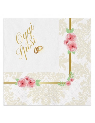 Tovaglioli carta Cm. 33x33 - Romantic...