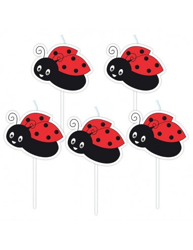 Candeline per torta picks Coccinella...