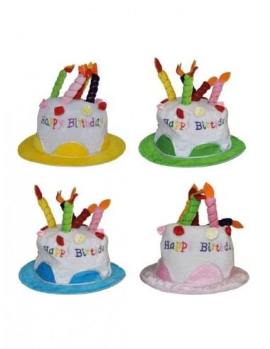 Cappello torta con candeline 3D -...