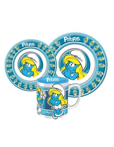 Set colazione ceramica Puffetta 3 pezzi