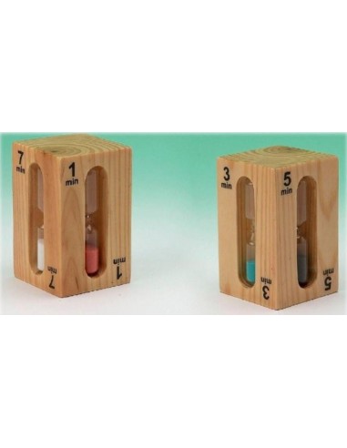 Clessidra legno 4 tempi Cm. 6x6x10