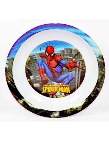 Piatto fondo melamina Spiderman Cm. 19,5